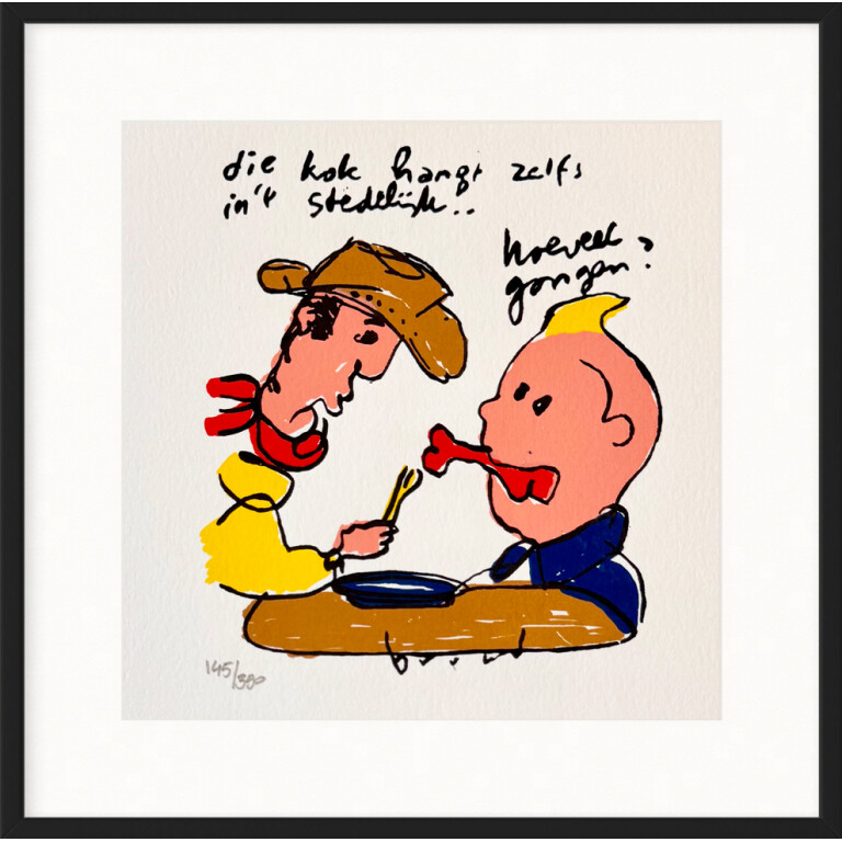 die kok hangt zelfs in het stedelijk
