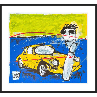 herman brood porche 911 zeefdruk