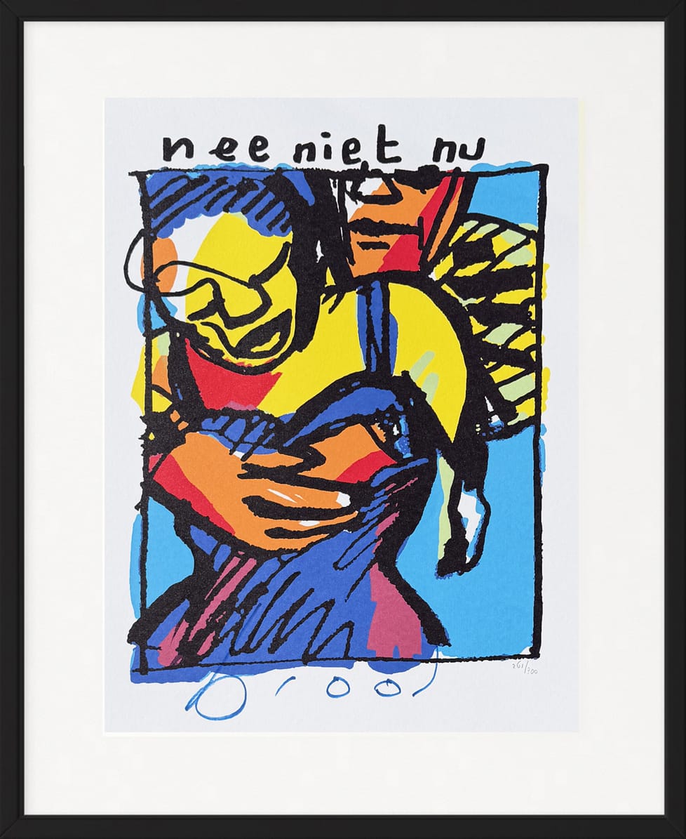 herman brood zeefdruk nee niet nu nee niet nu zeefdruk herman brood