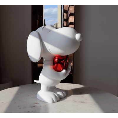 Snoopy Heart White & Red